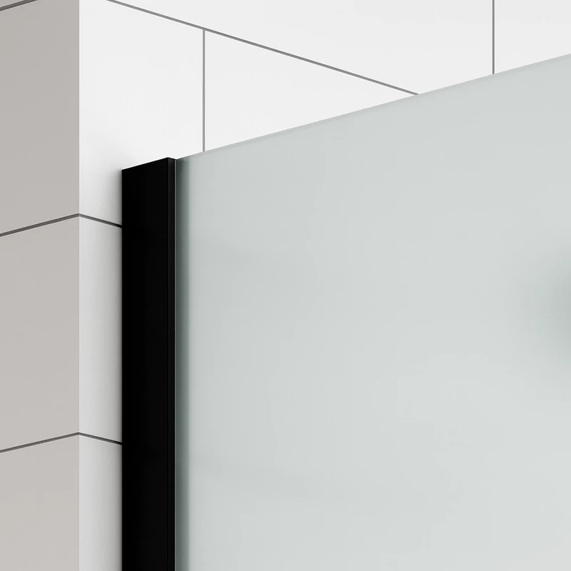 Walk-in Black ścianka prysznicowa, ze szkłem matowym, trawionym kwasem 50, 200cm, 8mm