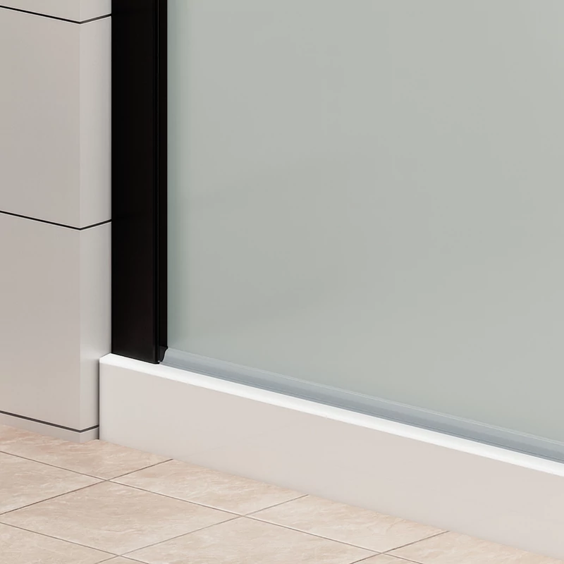Walk-in Black sprchová stena, s matným, pieskovaným sklom 50, 200cm, 8mm