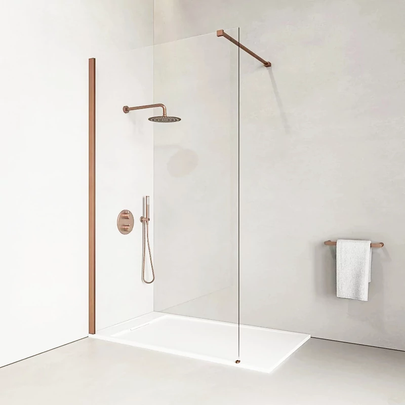 Walk-in Rose Gold sprchová stena 80, 200cm, 8mm