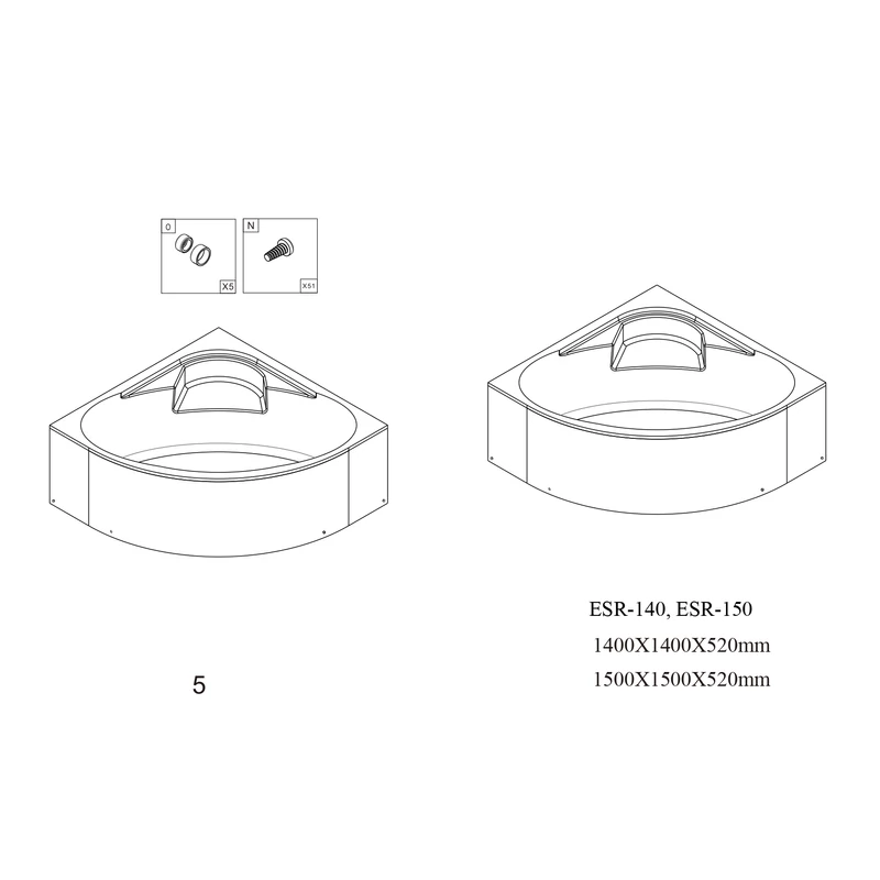 Przedni Panel do wanny symetrycznej 130 cm