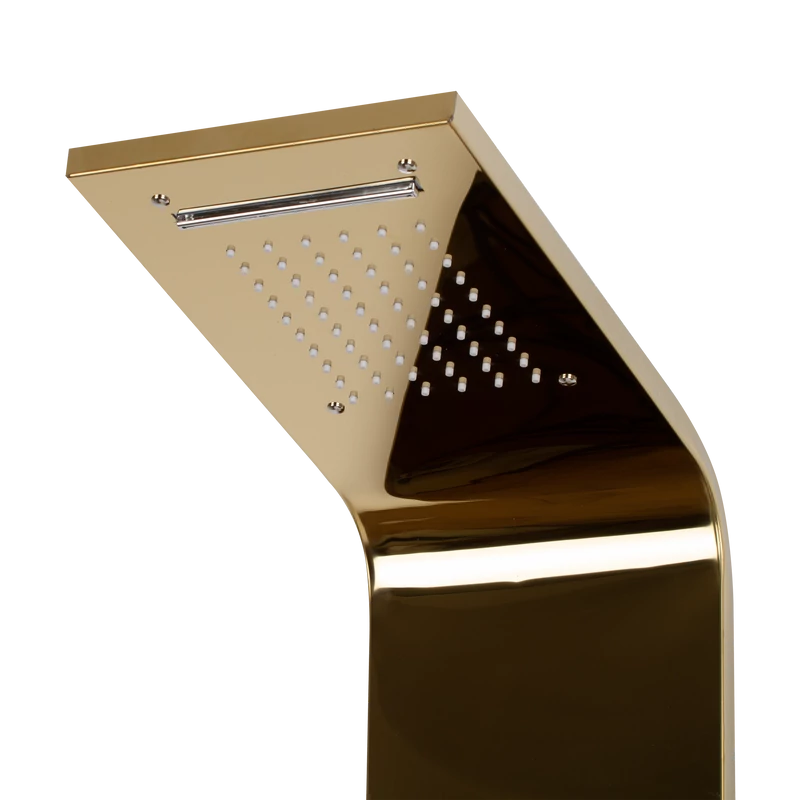 Gold panel prysznicowy, stal nierdzewna