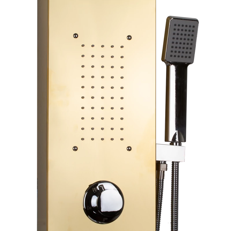 Gold panel prysznicowy, stal nierdzewna