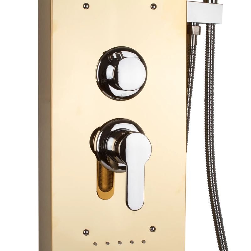 Gold panel prysznicowy, stal nierdzewna