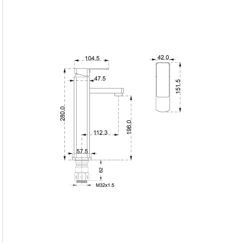 Nero Duo Umývadlová batéria