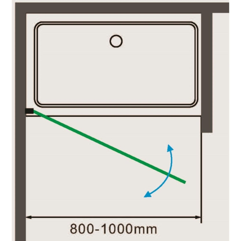 MADEIRA 70, 80, 90 Sprchové dvere, bez nano, 190cm, 5mm