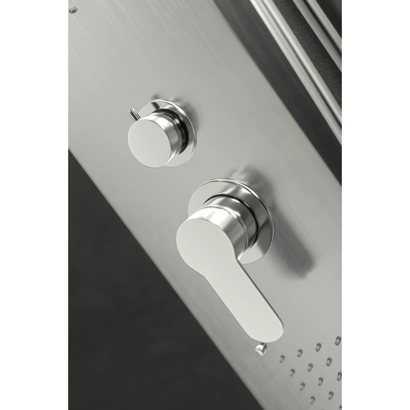Bologna Silver sprchový panel, nehrdzavejúca oceľ