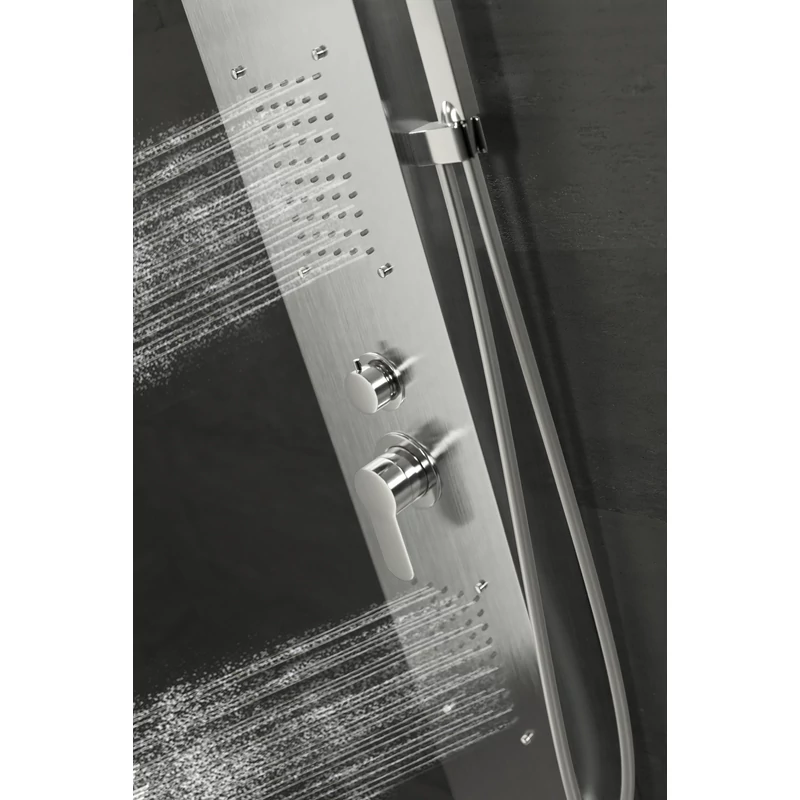 Bologna Silver sprchový panel, nehrdzavejúca oceľ