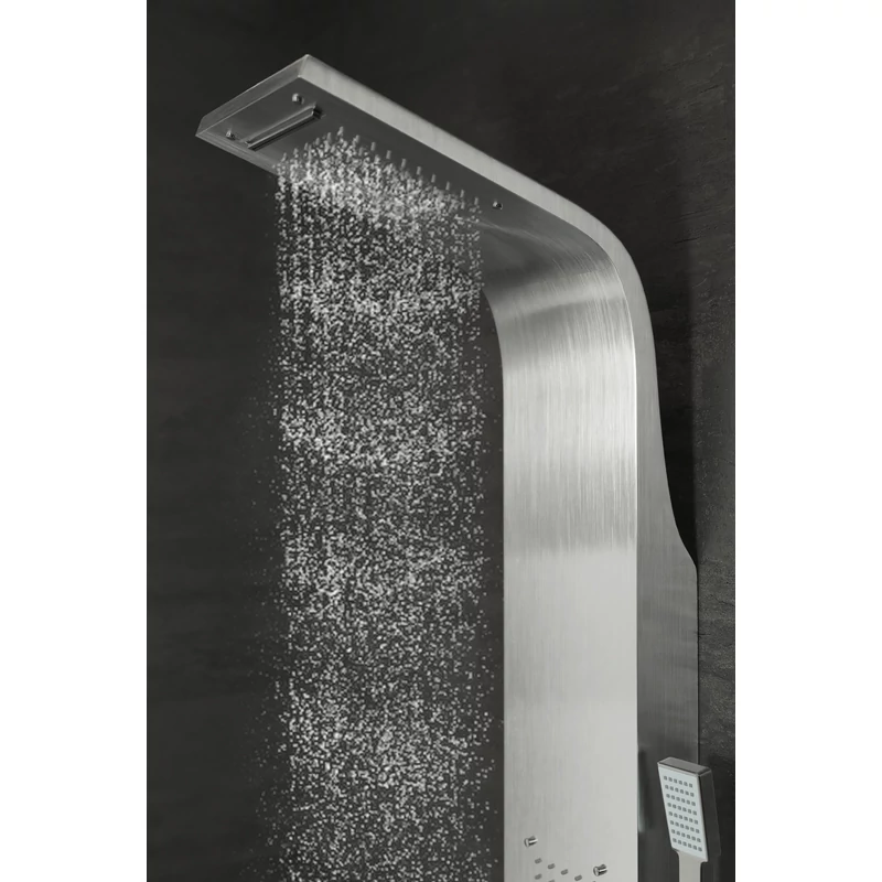 Bologna Silver sprchový panel, nehrdzavejúca oceľ