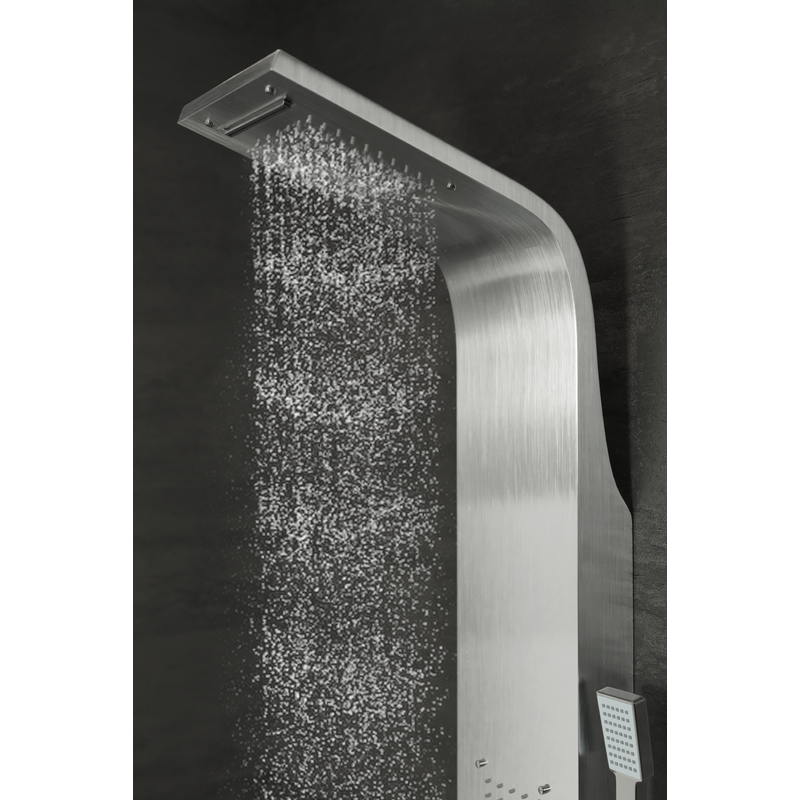 Bologna Silver sprchový panel, nehrdzavejúca oceľ