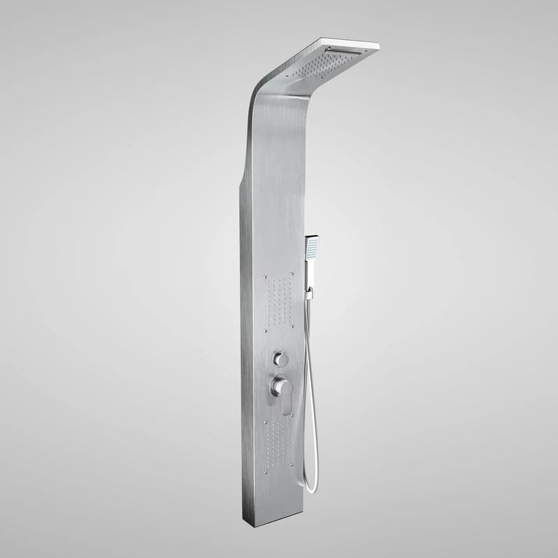 Bologna Silver sprchový panel, nehrdzavejúca oceľ