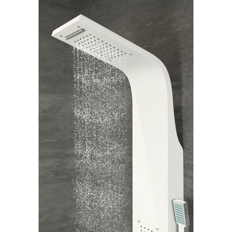 Verona White termostatický sprchový panel, nehrdzavejúca oceľ, LED