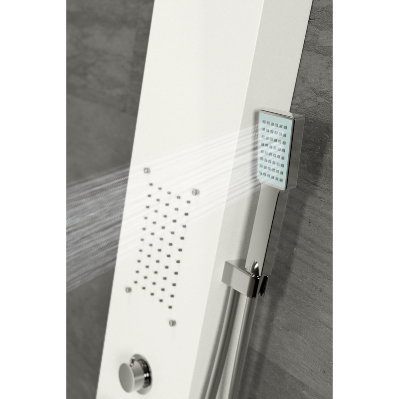 Verona WHITE sprchový panel, nehrdzavejúca oceľ LED