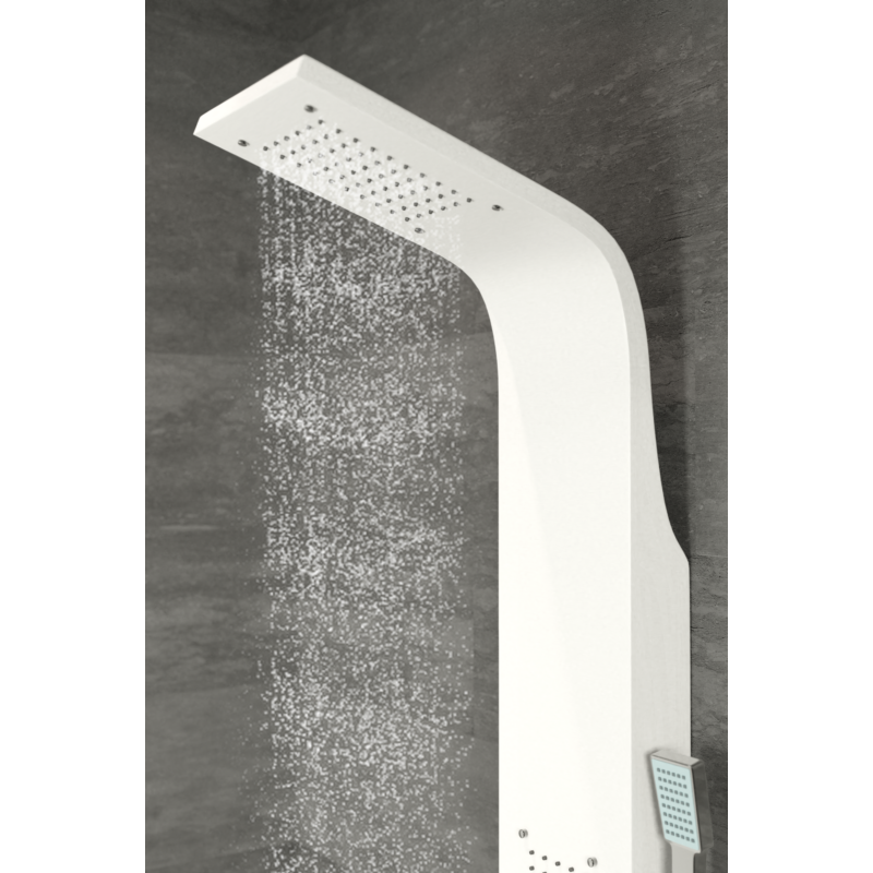 Merin WHITE sprchový panel, nehrdzavejúca oceľ