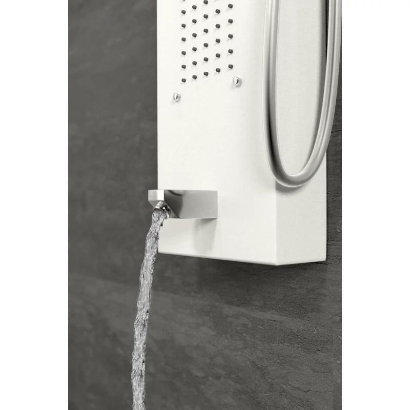 Merin WHITE sprchový panel, nehrdzavejúca oceľ