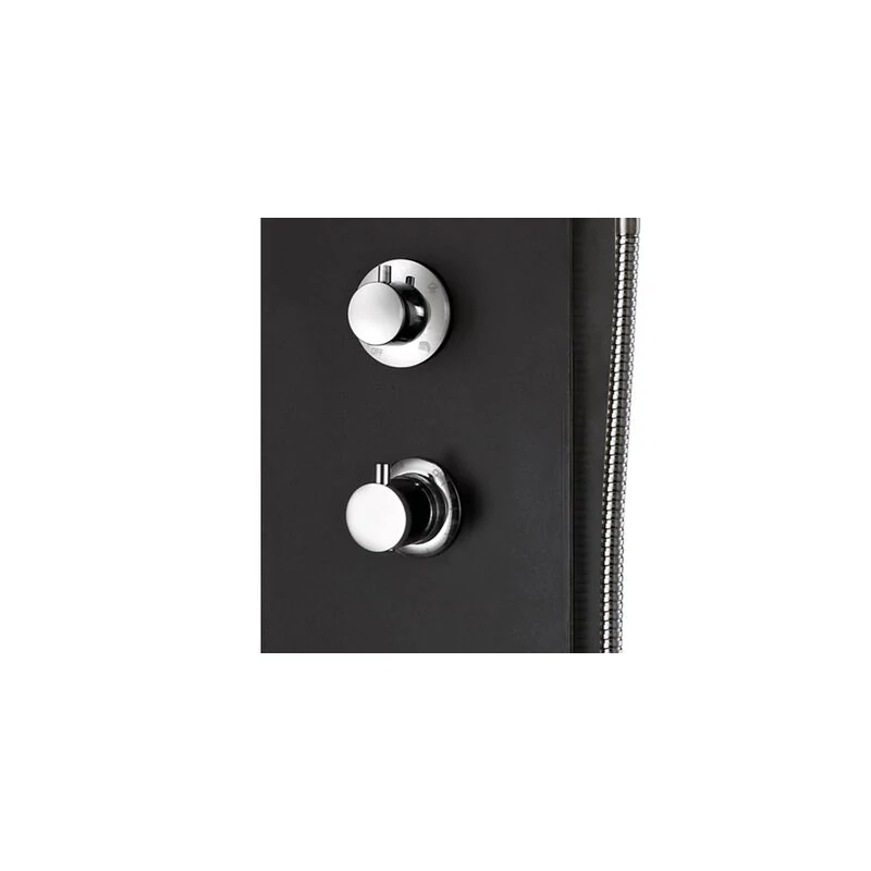 Verona Black termostatický sprchový panel, nehrdzavejúca oceľ, LED