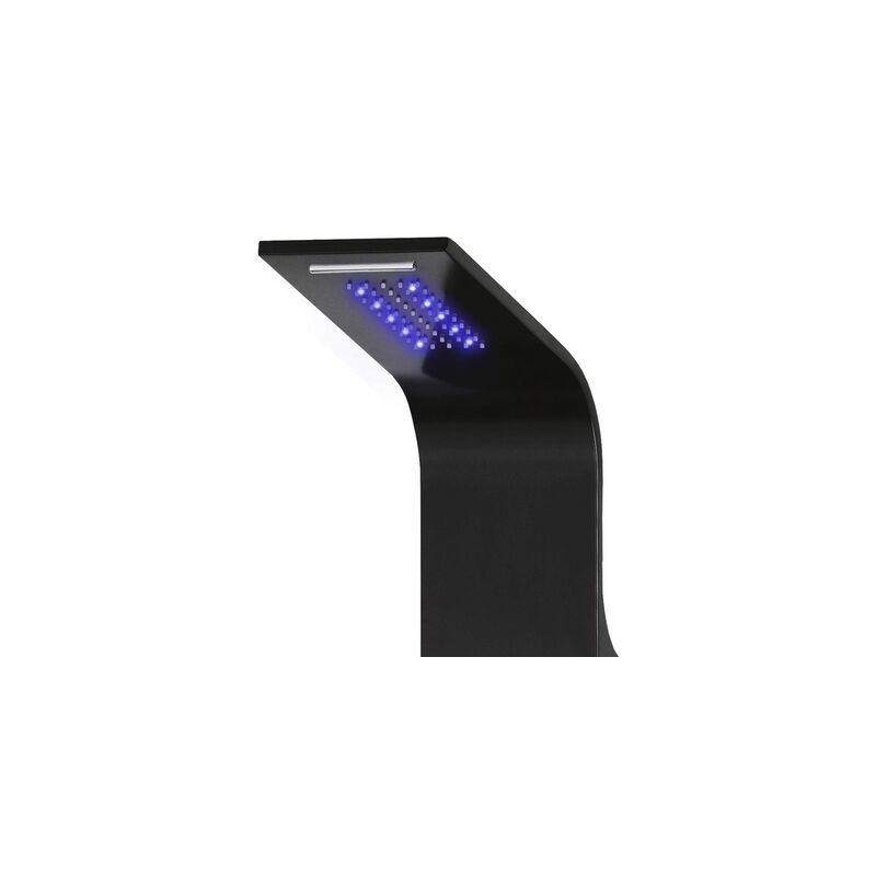Verona BLACK sprchový panel, nehrdzavejúca oceľ LED