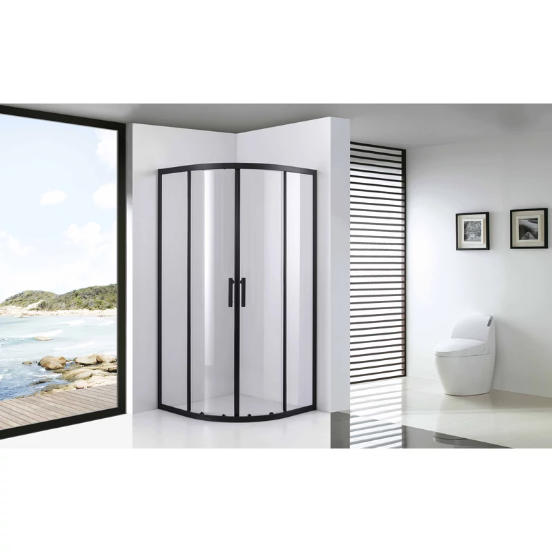 Avignon 6mm Black zakrivený Sprchový kút 70*70 190cm